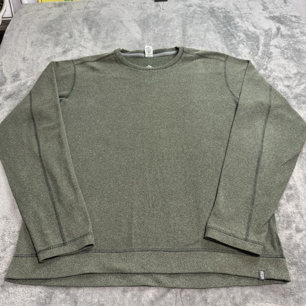 Stio Sweatshirt Mens Large Green Turpin Fleece Pullover Crewneck Lightweight